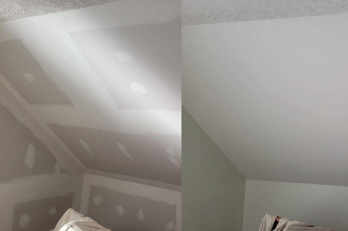 drywall repair by hammer and nails handyman