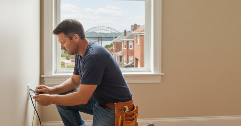 Professional handyman completing residential repairs in Pittsburgh