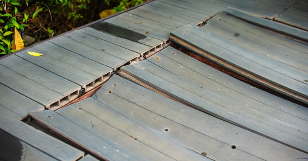 Exterior deck board repair on a Pittsburgh home