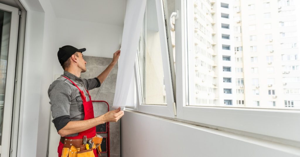 Worn interior trim in a Pittsburgh home with minor cracking