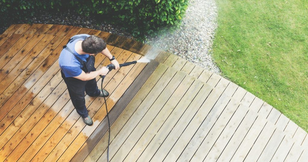 Clean exterior surfaces on a Pittsburgh home after spring power washing