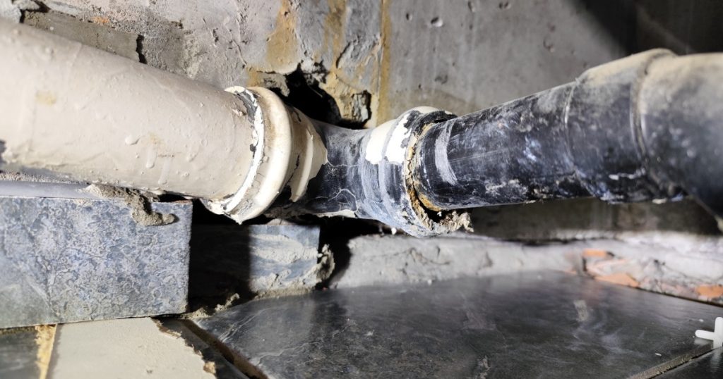 Small plumbing leak under a sink inside a Pittsburgh home
