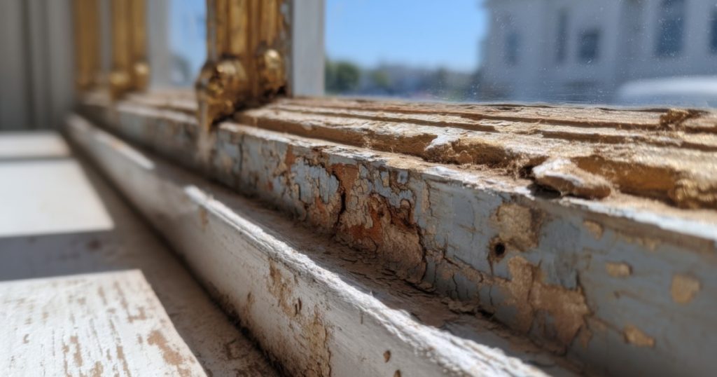 Exterior wood trim separating from siding on a Pittsburgh home
