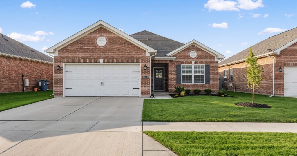 Well-maintained front entry of a Pittsburgh home with clean exterior details