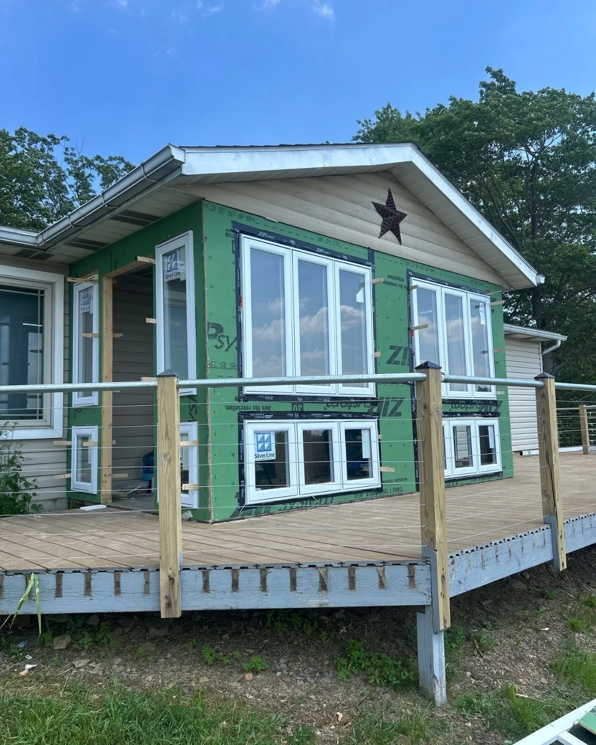 Exterior renovation home addition in progress from Hammer & Nails Handyman