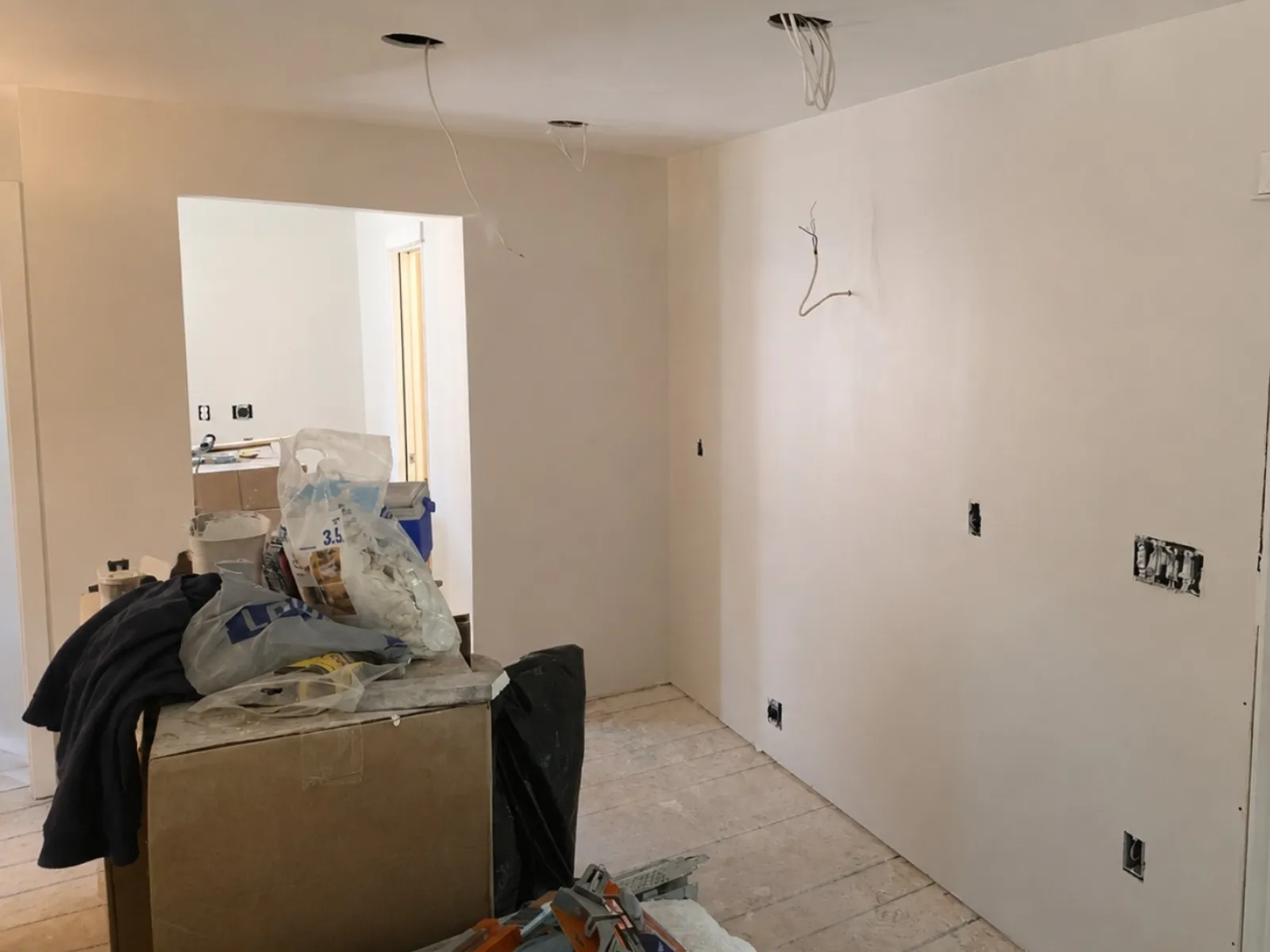Interior room before kitchen renovation work