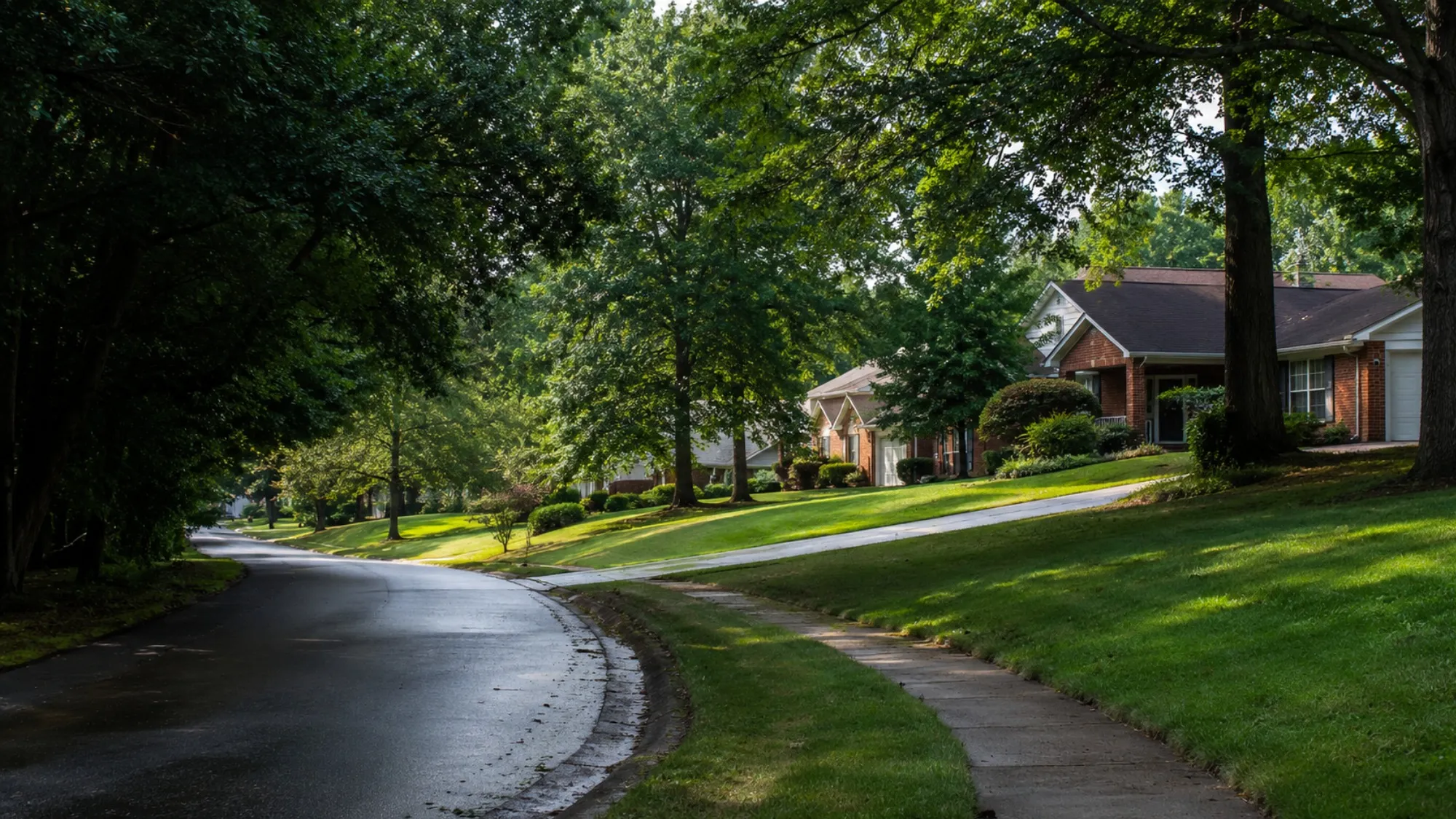 Established Bethel Park neighborhood with brick homes and mature trees