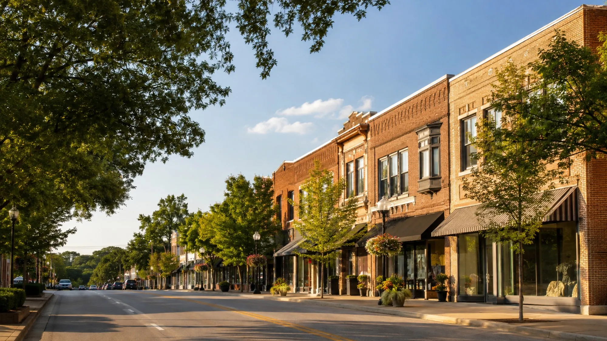 Newer Cranberry Township neighborhood surrounded by rolling green hills