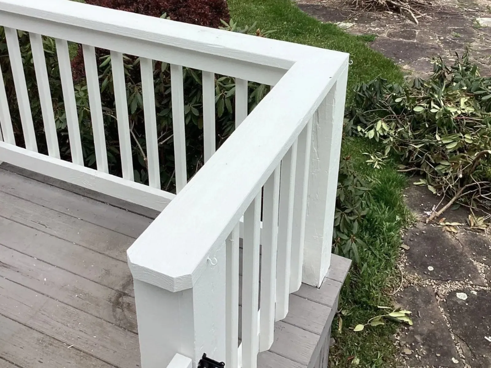 Exterior Porch Railing Paint Refresh